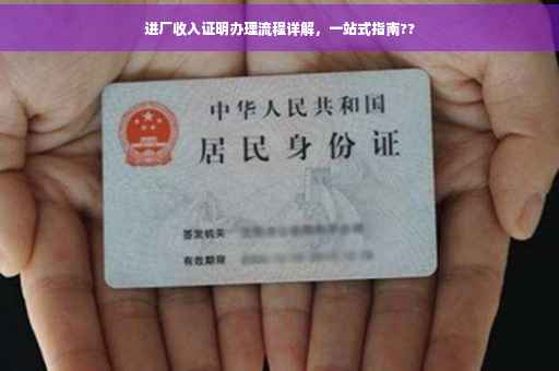 进厂收入证明办理流程详解，一站式指南??