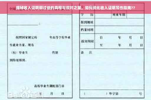 揭秘收入证明额过低的真相与应对之策，如何优化收入证明写作指南??