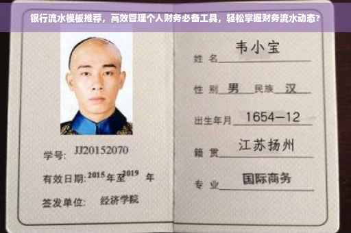 银行流水模板推荐，高效管理个人财务必备工具，轻松掌握财务流水动态?