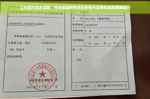 工作银行流水证明，开启真实财务状况的有力证据生成流程揭秘??