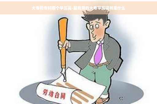 大专和专科哪个学历高-最有用的大专学历证书是什么
