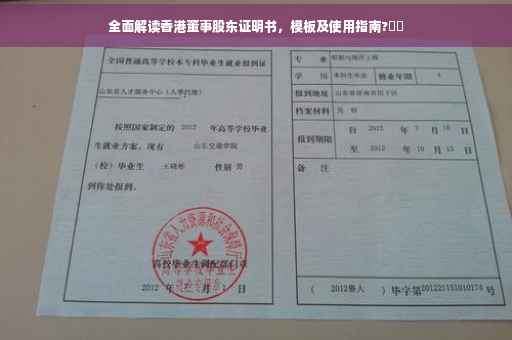 全面解读香港董事股东证明书，模板及使用指南?⚡️