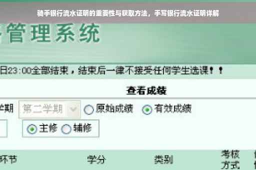 骑手银行流水证明的重要性与获取方法，手写银行流水证明详解