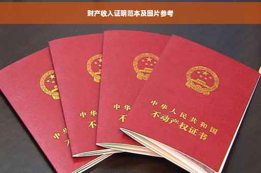 财产收入证明范本及图片参考