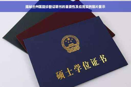 揭秘兰州医院诊断证明书的重要性及应用实例图片展示