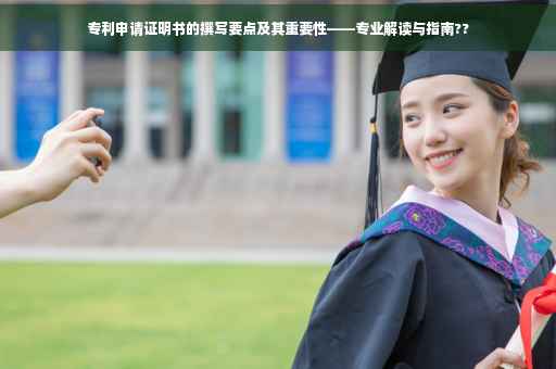 专利申请证明书的撰写要点及其重要性——专业解读与指南??