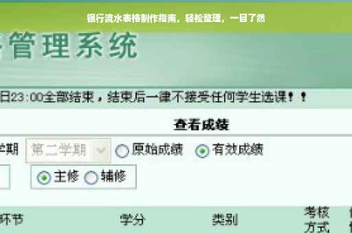 银行流水表格制作指南，轻松整理，一目了然