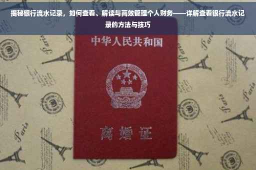 揭秘银行流水记录，如何查看、解读与高效管理个人财务——详解查看银行流水记录的方法与技巧