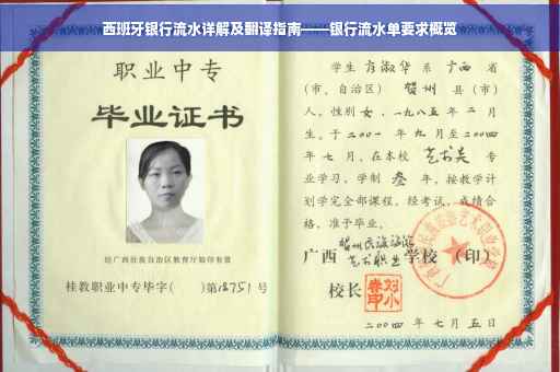 西班牙银行流水详解及翻译指南——银行流水单要求概览
