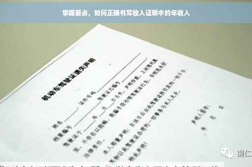 掌握要点，如何正确书写收入证明中的年收入