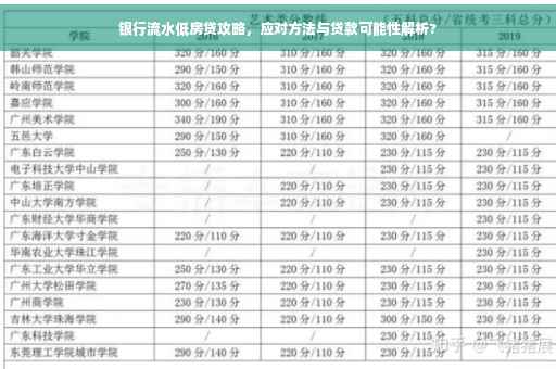 银行流水低房贷攻略，应对方法与贷款可能性解析?
