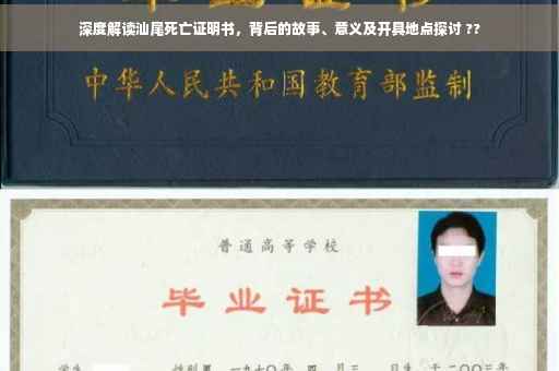 深度解读汕尾死亡证明书，背后的故事、意义及开具地点探讨 ??