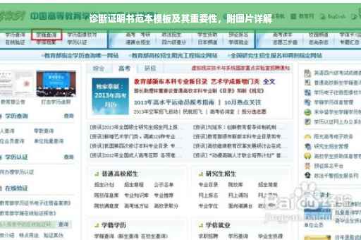 诊断证明书范本模板及其重要性，附图片详解