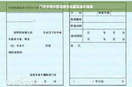 门诊住院诊断证明书详解及图片指南