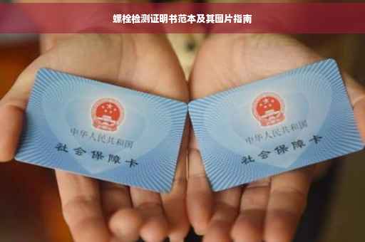 螺栓检测证明书范本及其图片指南
