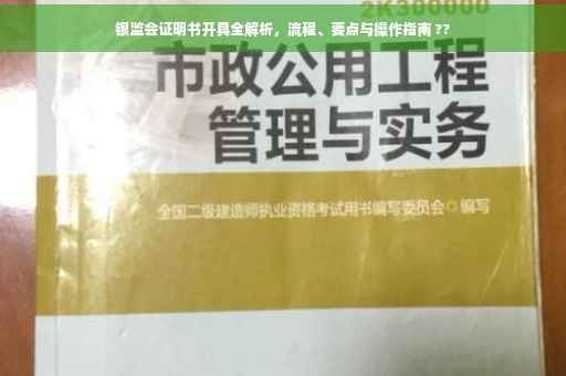 银监会证明书开具全解析，流程、要点与操作指南 ??