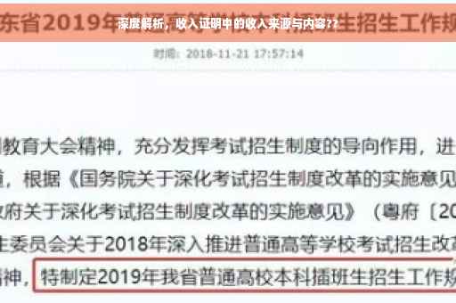 深度解析，收入证明中的收入来源与内容??