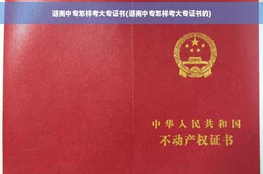 湖南中专怎样考大专证书(湖南中专怎样考大专证书的)