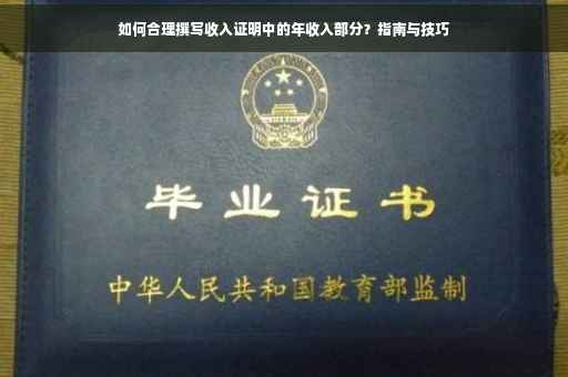 如何合理撰写收入证明中的年收入部分？指南与技巧