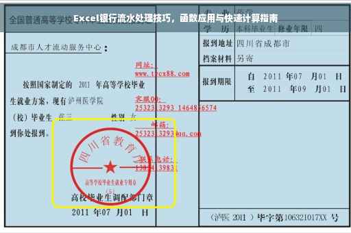 Excel银行流水处理技巧，函数应用与快速计算指南