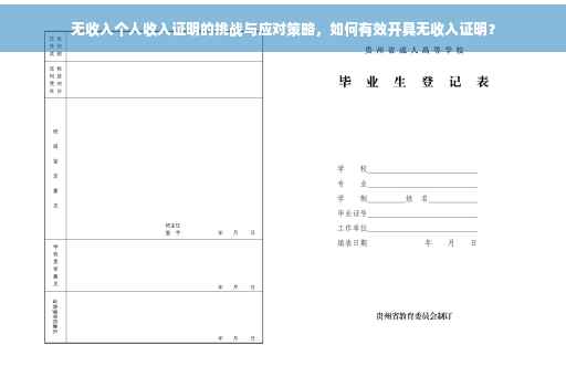 无收入个人收入证明的挑战与应对策略，如何有效开具无收入证明？