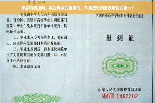 单身购房指南，银行流水的重要性、不足应对策略及解决方案???