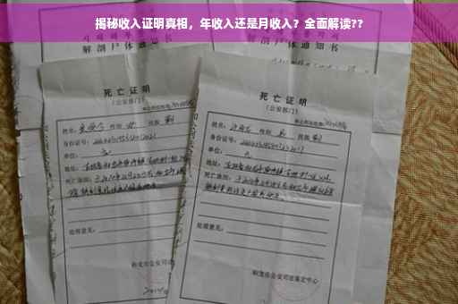 揭秘收入证明真相，年收入还是月收入？全面解读??