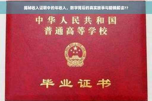 揭秘收入证明中的年收入，数字背后的真实故事与精确解读??
