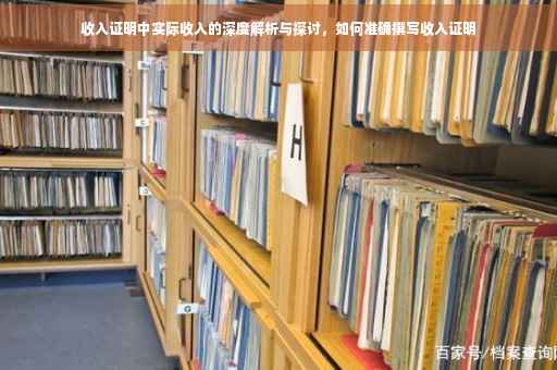 收入证明中实际收入的深度解析与探讨，如何准确撰写收入证明