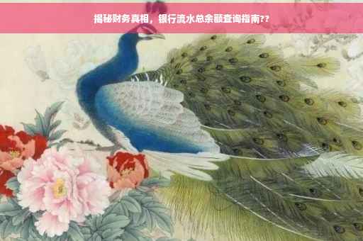揭秘财务真相，银行流水总余额查询指南??