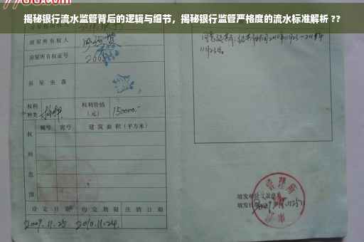 揭秘银行流水监管背后的逻辑与细节，揭秘银行监管严格度的流水标准解析 ??