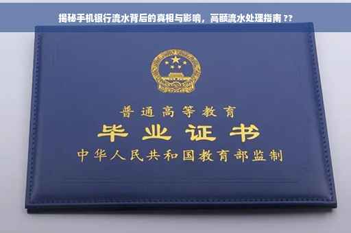 揭秘手机银行流水背后的真相与影响，高额流水处理指南 ??