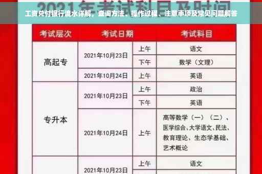 工资兑付银行流水详解，查询方法、操作过程、注意事项及常见问题解答