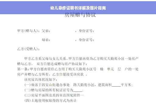 幼儿急疹证明书详解及图片指南