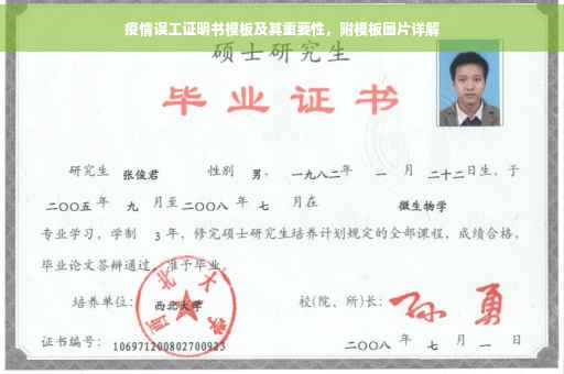 疫情误工证明书模板及其重要性，附模板图片详解