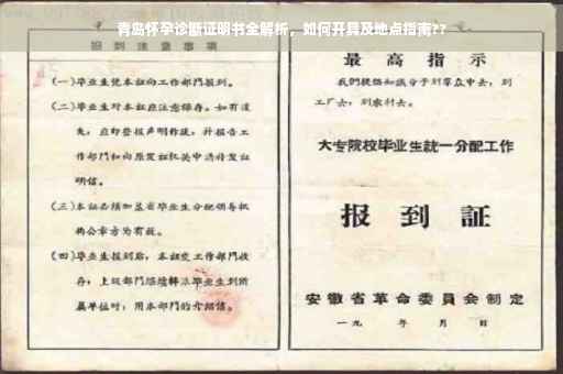 青岛怀孕诊断证明书全解析，如何开具及地点指南??