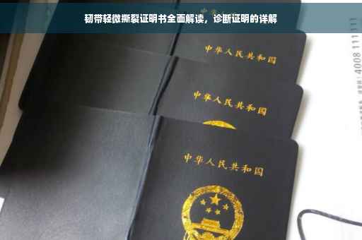 韧带轻微撕裂证明书全面解读，诊断证明的详解