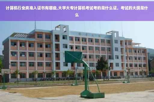 计算机行业类准入证书有哪些,大学大专计算机考试考的是什么证，考试的大纲是什么