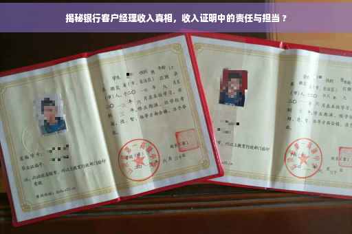 揭秘银行客户经理收入真相，收入证明中的责任与担当 ?