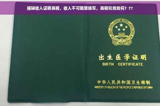 揭秘收入证明真相，收入不可随意填写，真相究竟如何？??