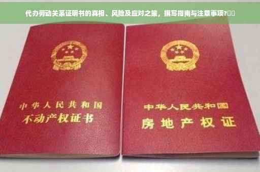 代办劳动关系证明书的真相、风险及应对之策，撰写指南与注意事项?⚖️