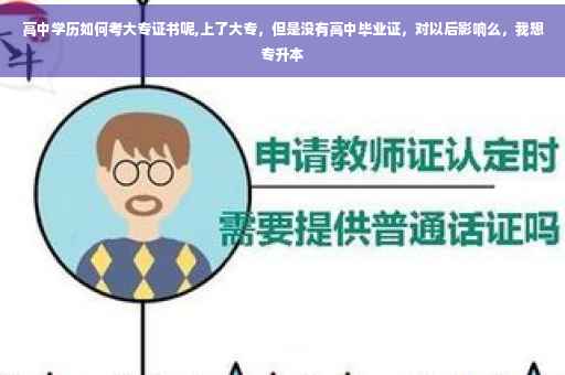 高中学历如何考大专证书呢,上了大专,但是没有高中毕业证,对以后影响么,我想专升本 高中学历如何考大专证书呢,上了大专,但是没有高中毕业证,对以后影响么,我想专升本