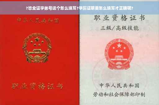 ?毕业证字弟号这个怎么填写?学历证明要怎么填写才正确呢?