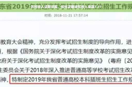 农村收入证明详解，如何正确填写收入来源？??