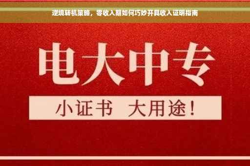 逆境转机策略，零收入期如何巧妙开具收入证明指南