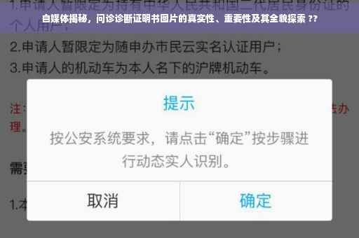 自媒体揭秘，问诊诊断证明书图片的真实性、重要性及其全貌探索 ??