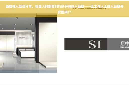 自媒体人经验分享，零收入时期如何巧妙开具收入证明——无工作人士收入证明开具指南??