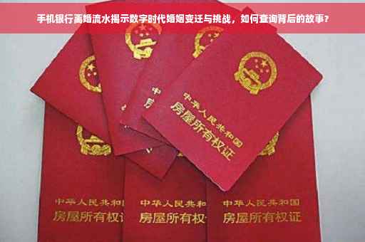 手机银行离婚流水揭示数字时代婚姻变迁与挑战，如何查询背后的故事？