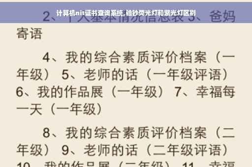 计算机nit证书查询系统,验钞荧光灯和紫光灯区别