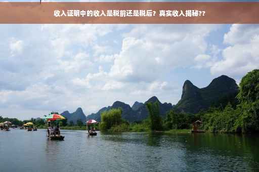 收入证明中的收入是税前还是税后？真实收入揭秘??